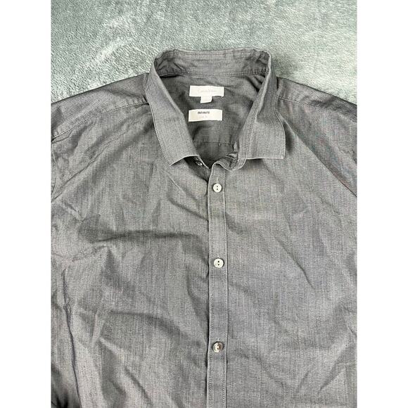 Calvin Klein Infinite Slim Fit Dress Shirt Men’s XL Gray Excellent - Picture 4 of 9